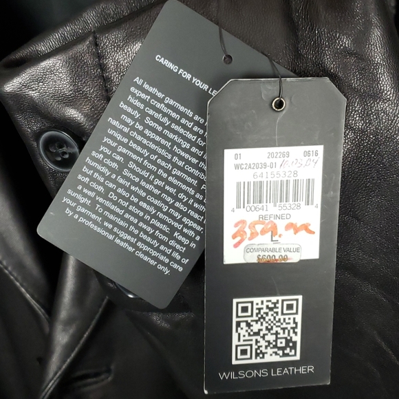 💥NEW💥 Men's Large Dark Brown Leather Coat - Picture 6 of 7